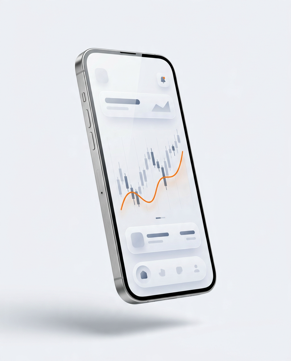 Coin Credit Investments trading app running on a smartphone